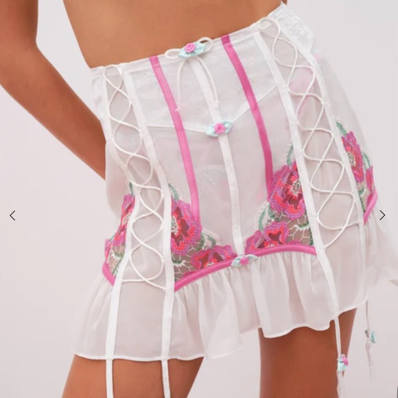 FOR LOVE AND LEMONS Festival Floral Slip Skirt - Picture 5 of 9